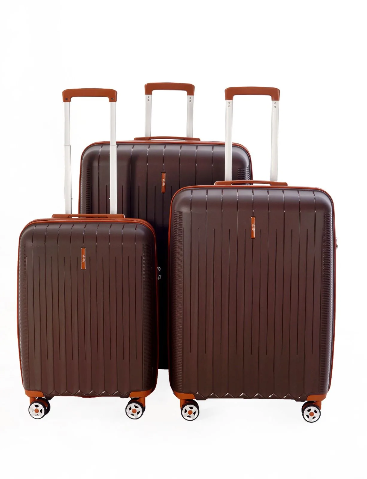 SKY FLY PP 3'LÜ SET VALİZ KAHVE/TABA