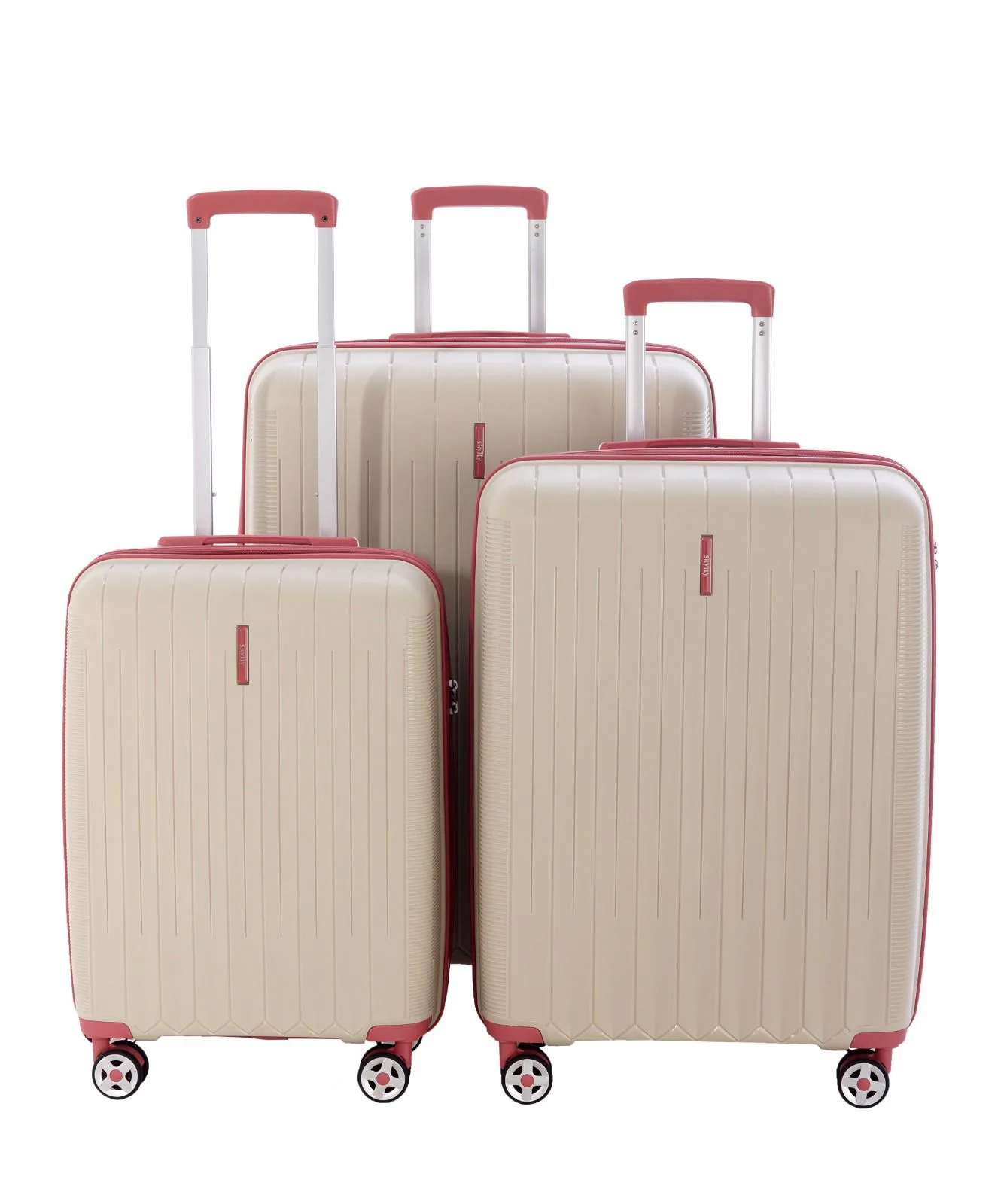 SKY FLY PP 3'LÜ SET VALİZ KEMİK/PUDRA